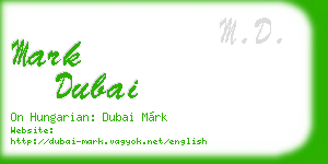mark dubai business card